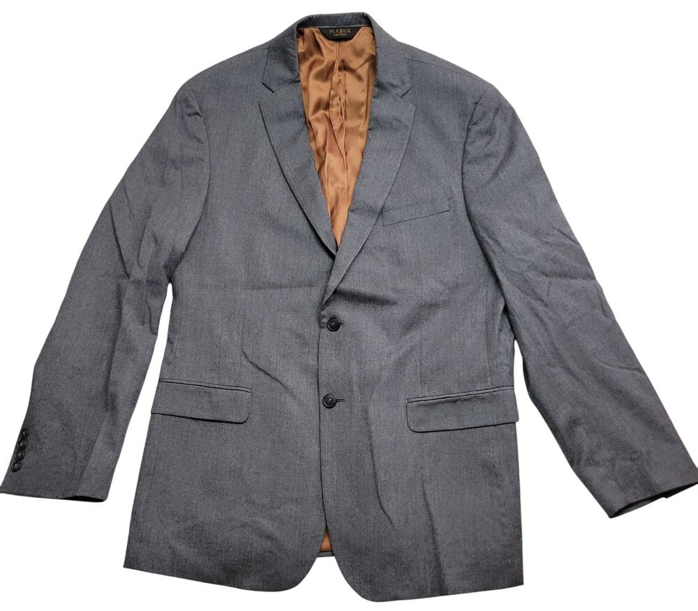 Joseph Jos A. Bank Suit Jacket Charcoal Gray Wool Cashmere 2 Button 43L Slim Fit